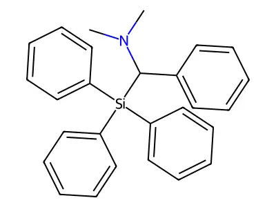 N,N-Dimethyl-1-phenyl-1-(triphenylsilyl)methanamine structure