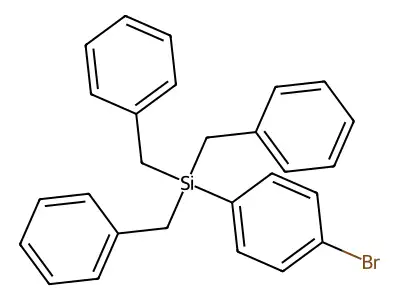 (4-Bromophenyl)tribenzylsilane structure