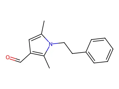 2,5-Dimethyl-1-phenethyl-1H-pyrrole-3-carbaldehyde structure