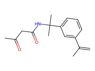 Butanamide, N-[1-methyl-1-[3-(1-methylethenyl)phenyl]ethyl]-3-oxo- structure