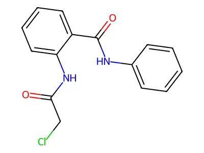 2-[(2-chloroacetyl)amino]-N-phenylbenzamide structure