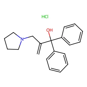 Benzhydrol, alpha-(3-(pyrrolidinyl)-1-propen-2-yl)-, hydrochloride structure