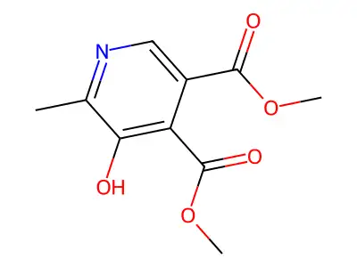 Dimethyl 5-hydroxy-6-methylpyridine-3,4-dicarboxylate structure