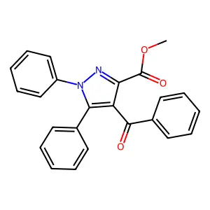 methyl 4-benzoyl-1,5-diphenyl-1H-pyrazole-3-carboxylate structure