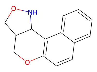 1,3a,4,11c-tetrahydro-3H-benzo[5,6]chromeno[4,3-c]isoxazole structure