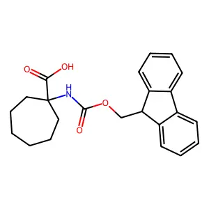 1-({[(9H-fluoren-9-yl)methoxy]carbonyl}amino)cycloheptane-1-carboxylic acid structure