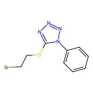 5-[(2-bromoethyl)sulfanyl]-1-phenyl-1H-tetraazole structure