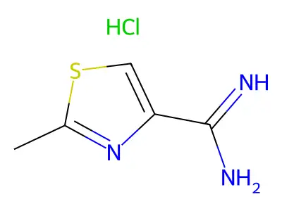 2-methyl-1,3-thiazole-4-carboximidamide Hydrochloride structure