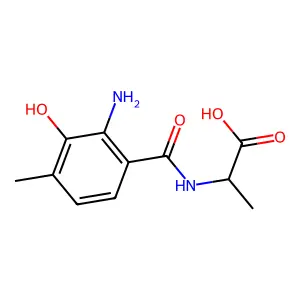 Alanine, N-(2-amino-3,4-cresotoyl)-, DL- structure