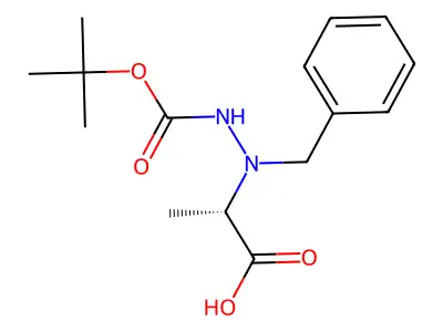(S)-2-(1-Benzyl-2-boc-hydrazinyl)propanoic acid structure