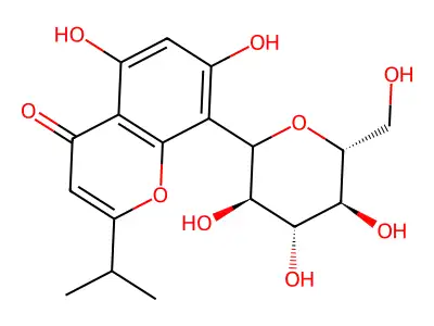 8-Glucosyl-5,7-dihydroxy-2-isopropylchromone structure