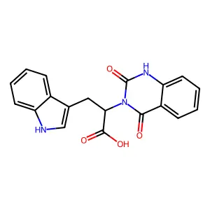 (2S)-2-(2,4-dioxo-1H-quinazolin-3-yl)-3-(1H-indol-3-yl)propanoic acid structure