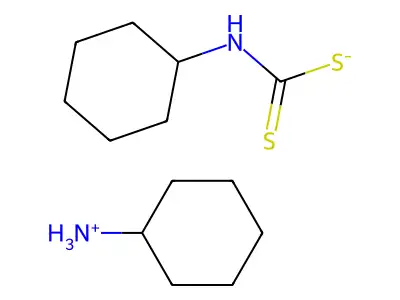Carbamodithioic acid, cyclohexyl-, compd. with cyclohexanamine (1:1) structure