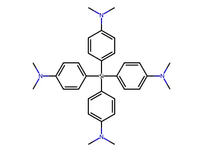 Tetrakis(4-(dimethylamino)phenyl)silane structure
