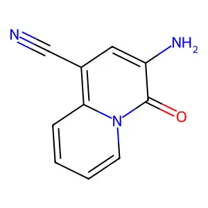 3-amino-4-oxo-4H-quinolizine-1-carbonitrile structure