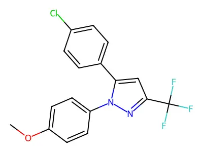 5-(4-Chlorophenyl)-1-(4-methoxyphenyl)-3-trifluoromethylpyrazole structure