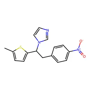1H-Imidazole, 1-[1-(5-methyl-2-thienyl)-2-(4-nitrophenyl)ethyl]- structure