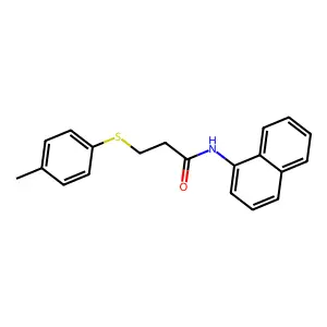 3-[(4-methylphenyl)sulfanyl]-N-(naphthalen-1-yl)propanamide structure