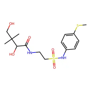 2,4-dihydroxy-3,3-dimethyl-n-(2-{[4-(methylsulfanyl)phenyl]sulfamoyl}ethyl)butanamide structure