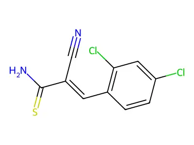 3-(2,4-Dichlorophenyl)-2-cyanothioacrylamide structure