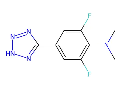 2,6-Difluoro-N,N-dimethyl-4-(2H-tetrazol-5-yl)benzenamine structure