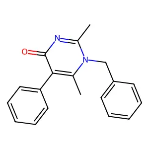 1-benzyl-2,6-dimethyl-5-phenyl-4(1H)-pyrimidinone structure