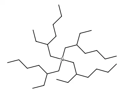Tetrakis(2-ethylhexyl)silane structure