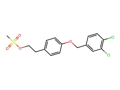 2-[4-[(3,4-Dichlorophenyl)methoxy]phenyl]ethyl methanesulfonate structure