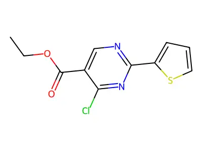 Ethyl 4-chloro-2-thien-2-ylpyrimidine-5-carboxylate structure