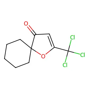 2-(Trichloromethyl)-1-oxaspiro[4.5]dec-2-en-4-one structure