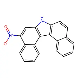 5-Nitro-7H-dibenzo(c,g)carbazole structure