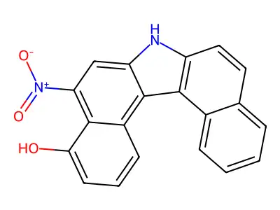 4-Hydroxy-5-nitro-7H-dibenzo(c,g)carbazole structure