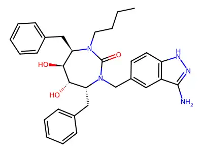 Cyclic urea deriv. structure