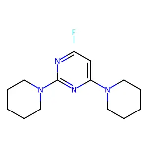 4-Fluoro-2,6-di(piperidin-1-yl)pyrimidine structure