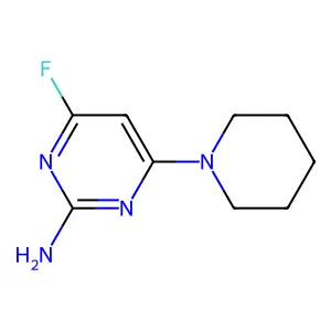 4-Fluoro-6-(1-piperidinyl)-2-pyrimidinamine structure