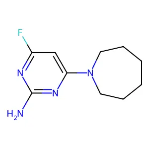 4-Azepan-1-yl-6-fluoropyrimidin-2-amine structure