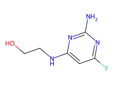 2-[(2-Amino-6-fluoropyrimidin-4-yl)amino]ethanol structure