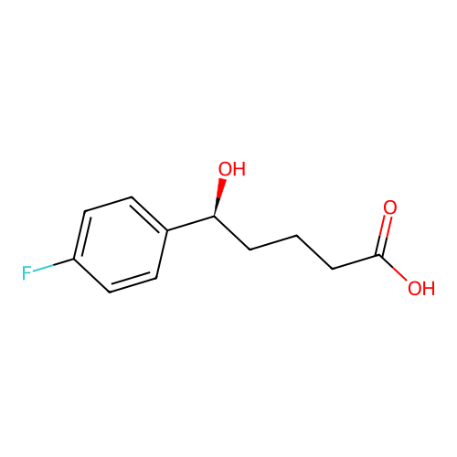 (5s)-5-(4-Fluorophenyl)-5-hydroxypentanoic acid structure