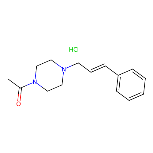 Piperazine, 1-acetyl-4-(phenylallyl)-, hydrochloride structure