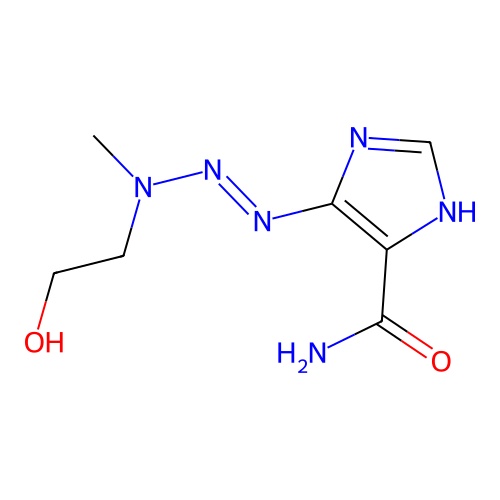 4-[[2-hydroxyethyl(methyl)amino]diazenyl]-1H-imidazole-5-carboxamide structure