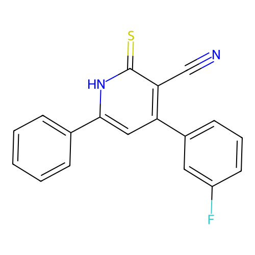 4-(3-Fluorophenyl)-6-phenyl-2-thioxo-1,2-dihydropyridine-3-carbonitrile structure