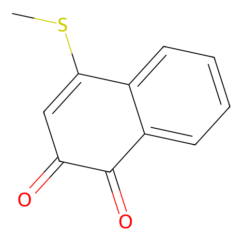 4-Thiomethyl-1,2-naphthoquinone structure