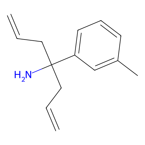 4-(3-Methylphenyl)hepta-1,6-dien-4-amine structure