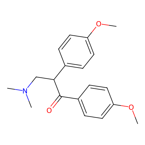 3-(Dimethylamino)-1,2-bis(4-methoxyphenyl)propan-1-one structure