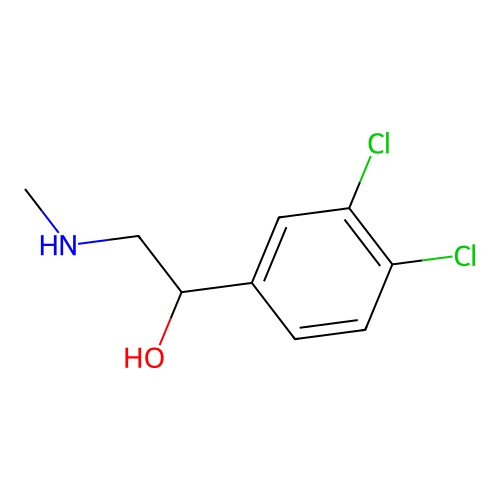 Benzenemethanol, 3,4-dichloro-alpha-((methylamino)methyl)- structure