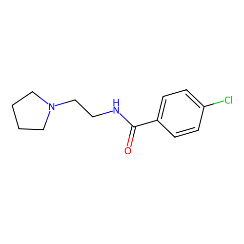 4-chloro-N-(2-pyrrolidin-1-ylethyl)benzamide structure