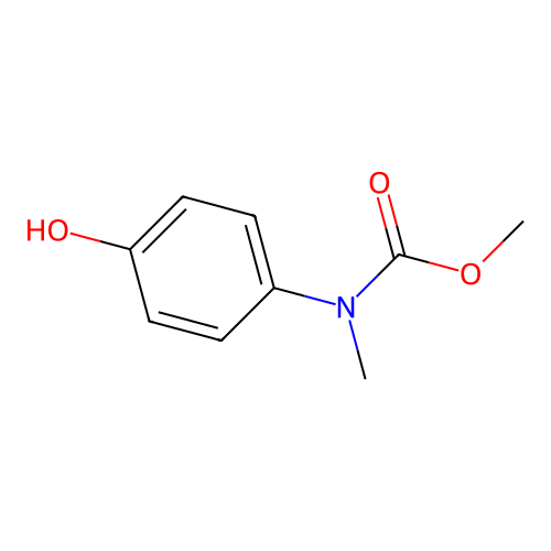 methyl N-(4-hydroxyphenyl)-N-methylcarbamate structure
