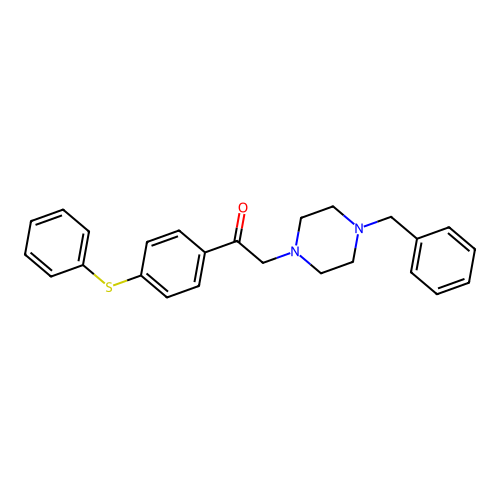 2-(4-Benzylpiperazin-1-yl)-1-(4-phenylsulfanylphenyl)ethanone structure