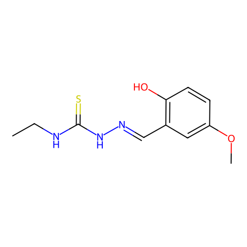 1-Ethyl-3-[(2-hydroxy-5-methoxyphenyl)methylideneamino]thiourea structure