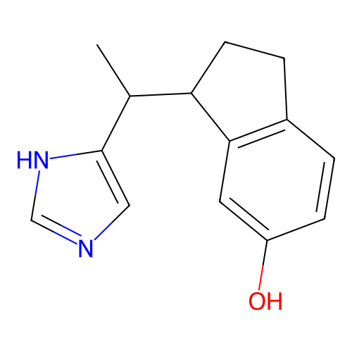 2,3-Dihydro-3-[1-(1H-imidazol-5-yl)ethyl]-1H-inden-5-ol structure